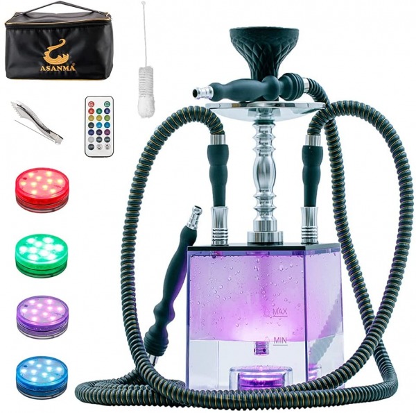 2 Hose Hookah Set with Clean Brush