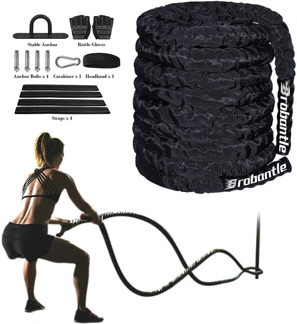 Brobantle Battle Rope for Home Gym Workout