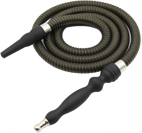 HW Rubber Handle Hookah Hose with Metal Tip