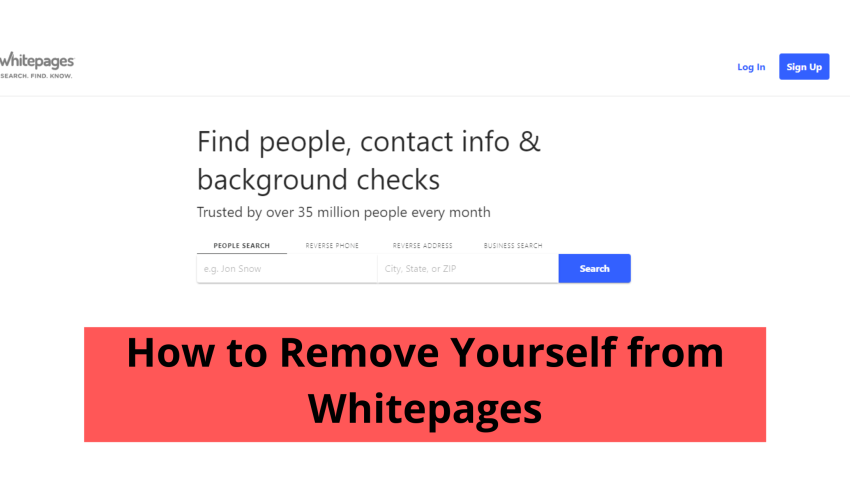 How to Remove Yourself from Whitepages