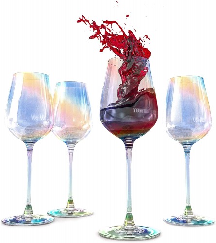 Iridescent Luster Large Radiance Wine Glasses