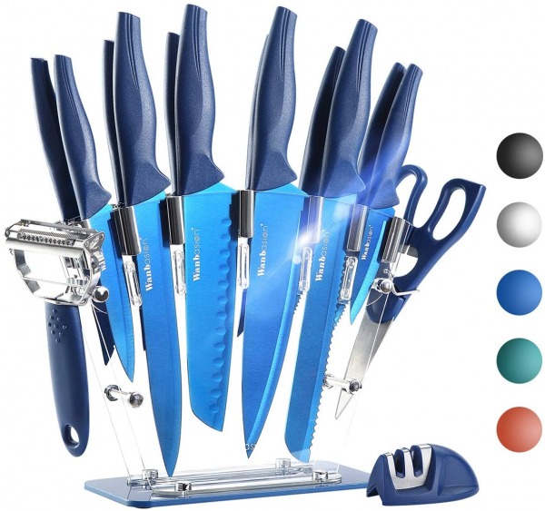 Wanbasion 16 Pieces Kitchen Knife Set