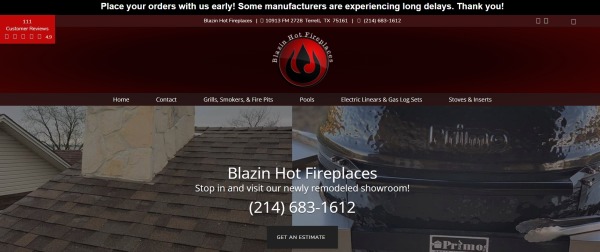 Blazin hot - Fireplace store Plano