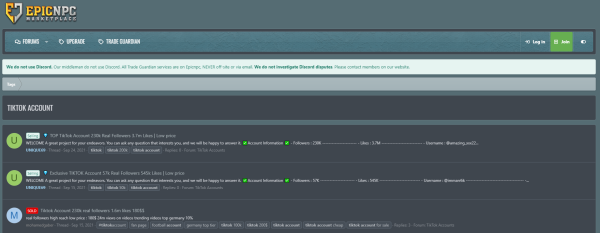 EpicNPC -Buy TikTok Account