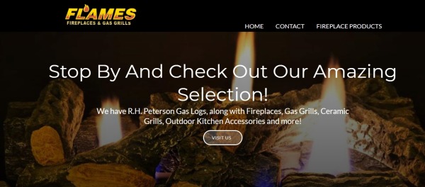 Flames fireplaces and gas grills