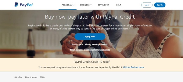 Paypal credit