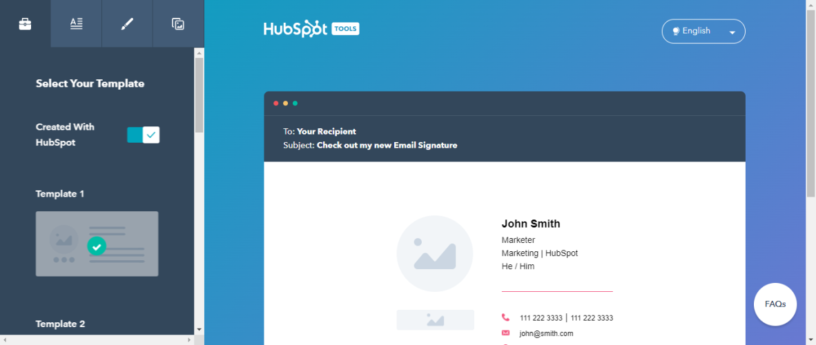 Email Signature Generator from Hubspot 