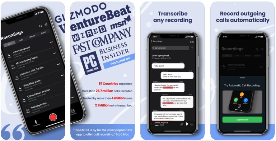 TapeACall Call Recording Apps