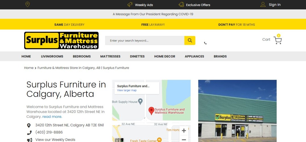 Surplus Furniture Warehouse - Liquidation Stores in Calgary