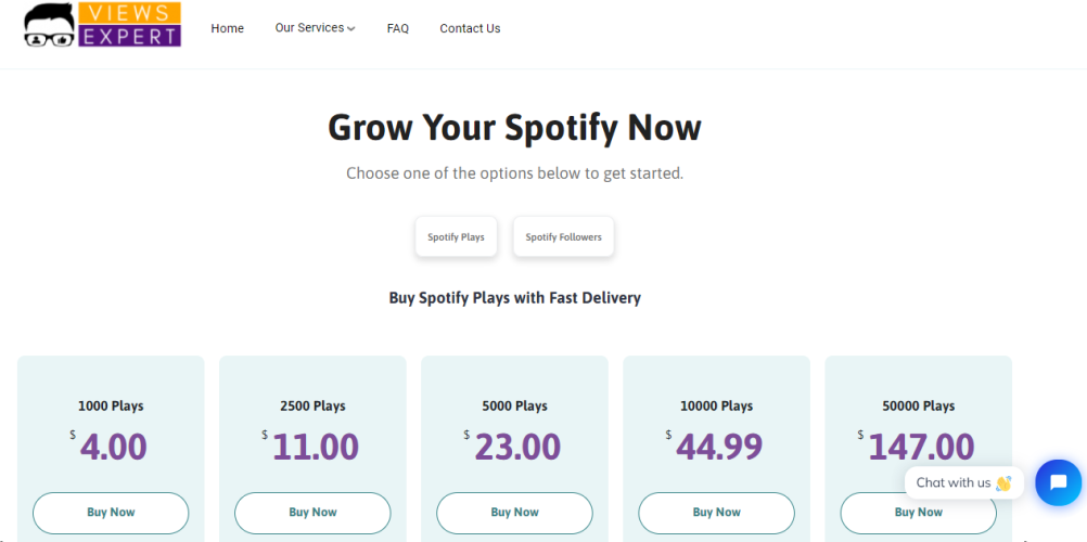 ViewsExpert Spotify Plays - Buy Spotify Monthly Listeners