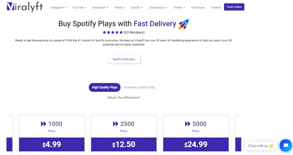 Viralyft spotify plays