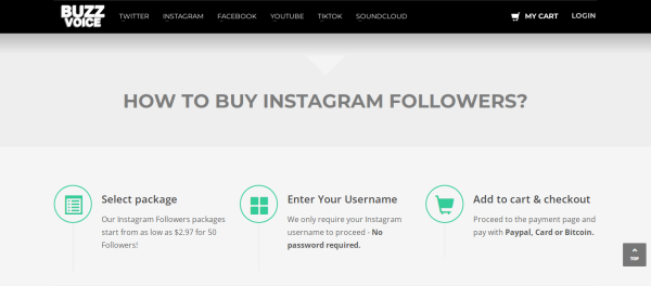 BuzzVoice: Buy Instagram Followers with Bitcoin