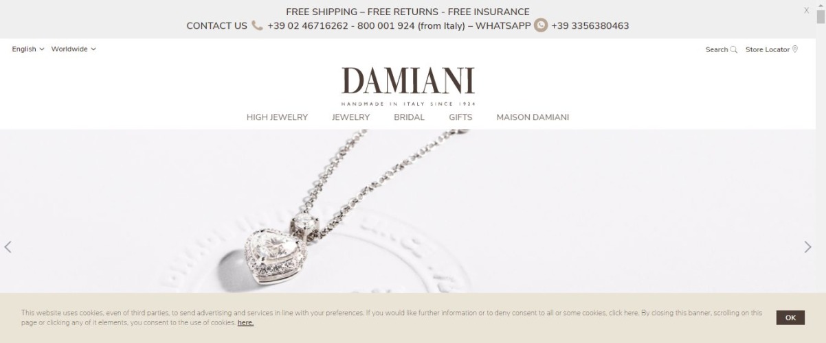 Damiani, Dubai-best gold shop in dubai