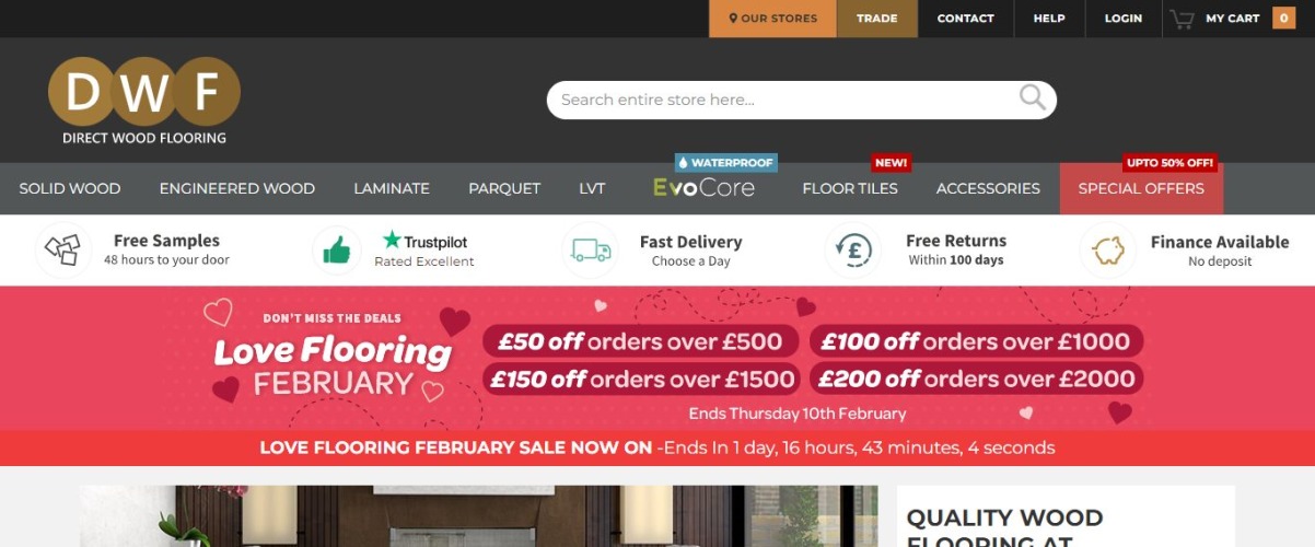 Direct Wood Flooring - Liquidation stores in London 