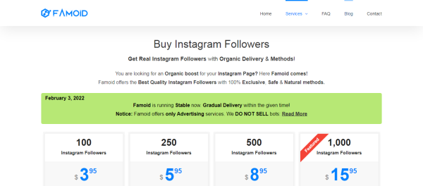 Famoid: Buy Instagram Followers with Bitcoin