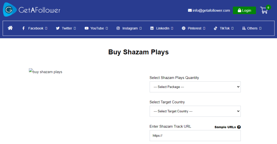 GetAFollower-Buy Shazam Plays