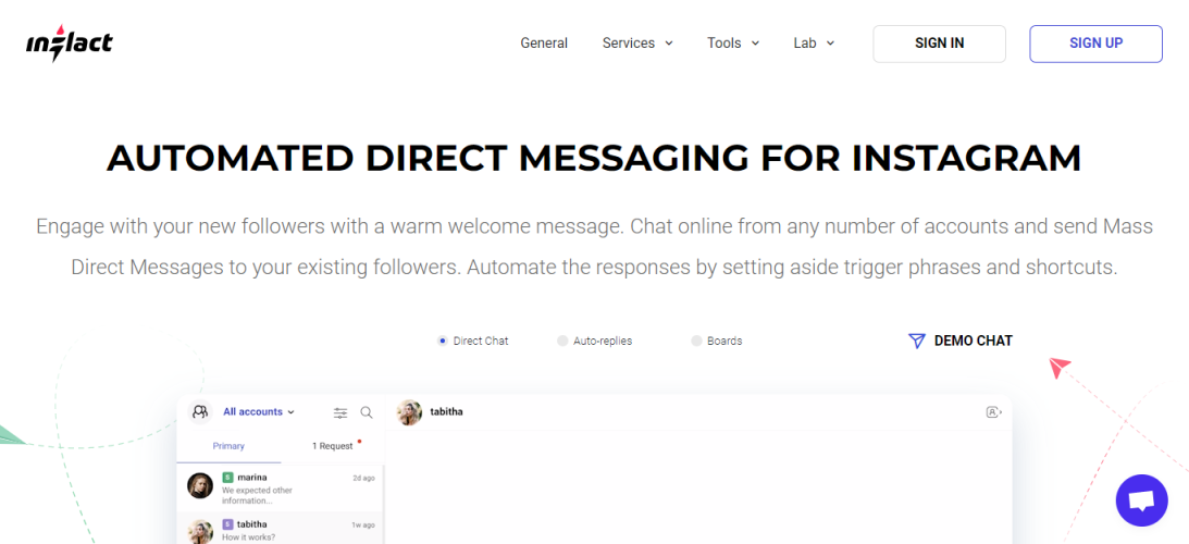 Inflact-instagram auto dm tools