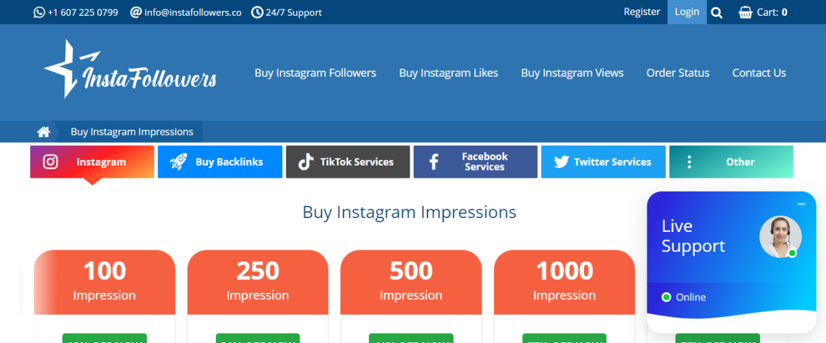 Instafollowers - buy instagram impressions