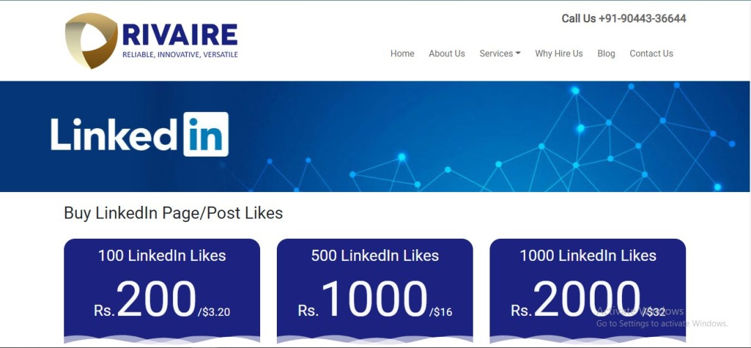 Rivaire - buy LinkedIn Likes