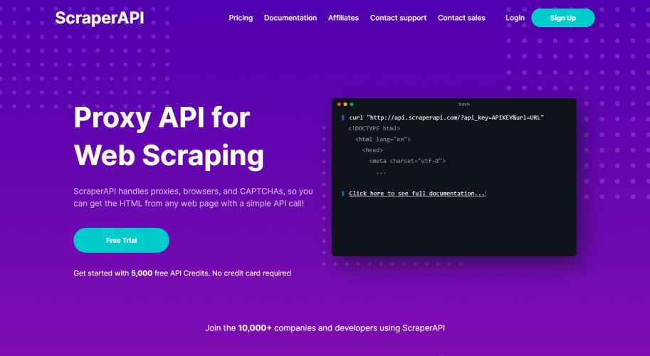 ScraperApi - Social Media Scraping Tools