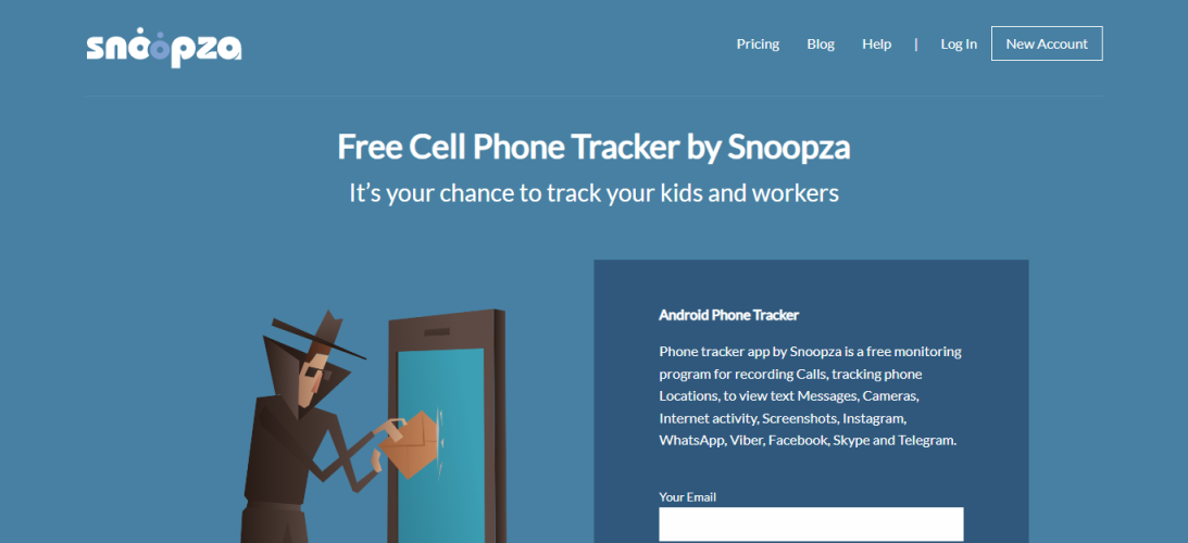 Snoopza - free phone tracker