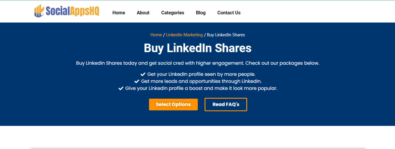 SocialAppsHQ - buy LinkedIn Likes
