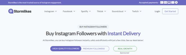 StormLikes: buy instagram followers UK