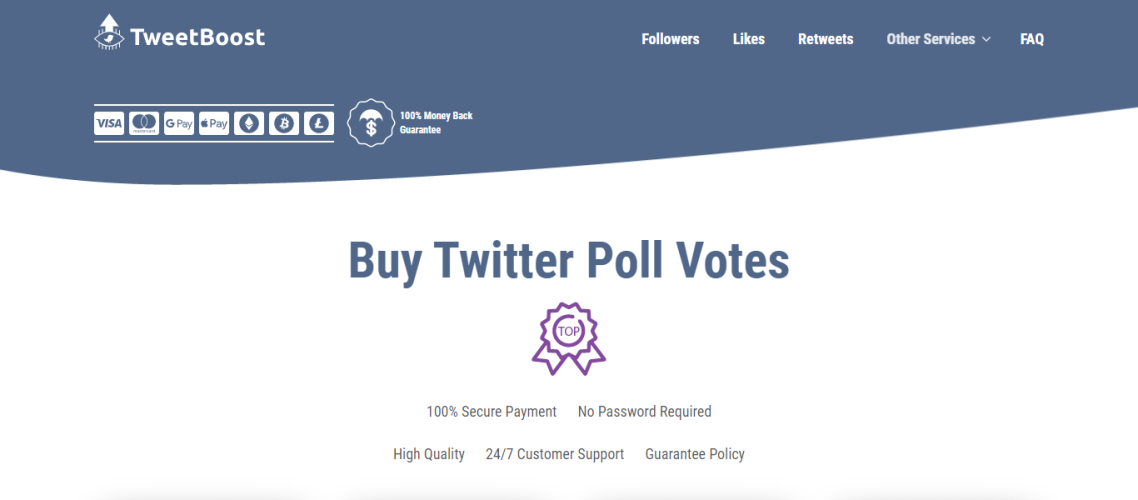 TweetBoost - buy Twitter poll votes