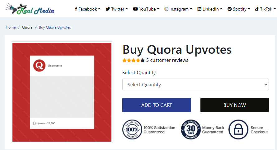 Buy Real Media - buy Quora upvotes