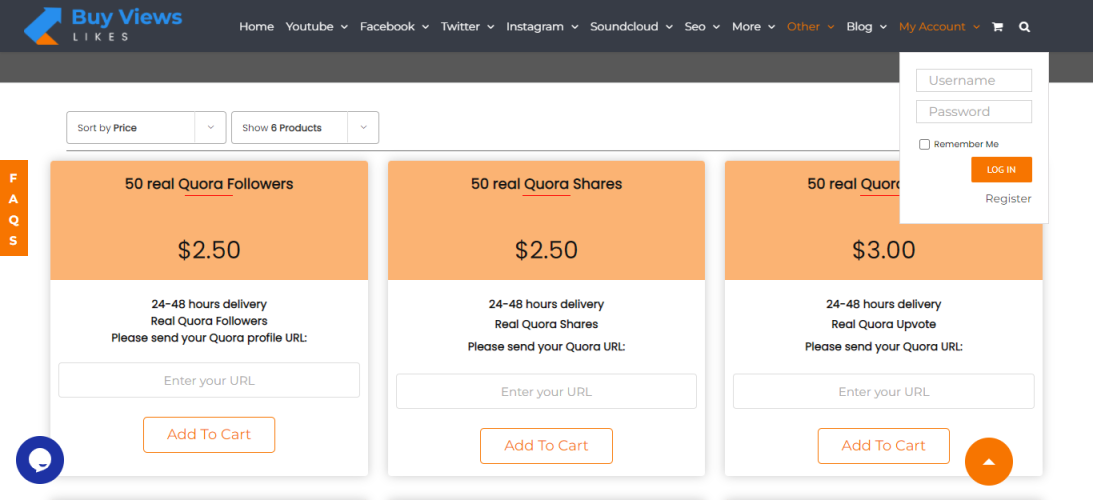 Buy Views Likes - buy Quora upvotes