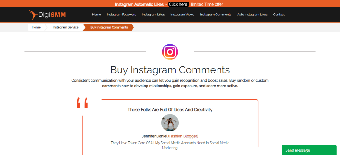 Digi SMM - Buy Custom Instagram Comments