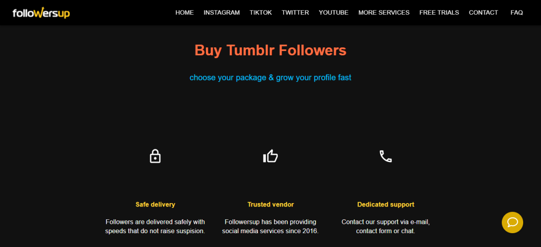 Followersup - BUY TUMBLR FOLLOWERS