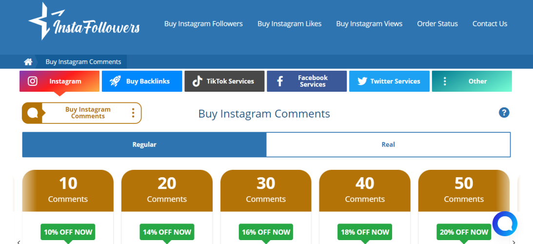 Instafollowers - Buy Custom Instagram Comments