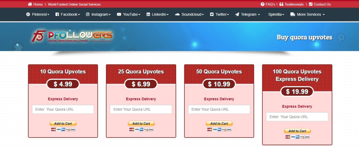 P Followers - buy Quora upvotes