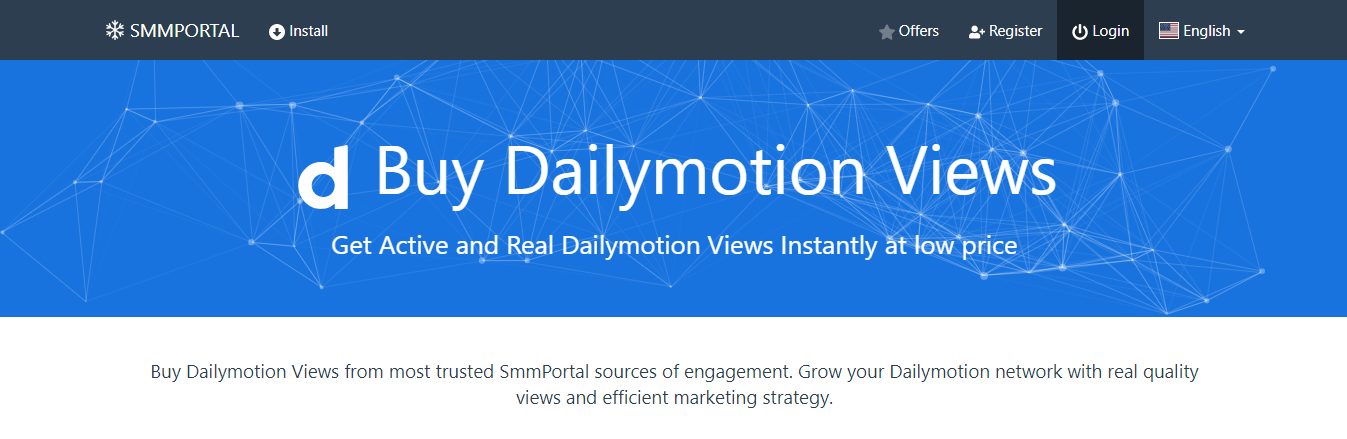 SMM Portal - Buy Dailymotion Views