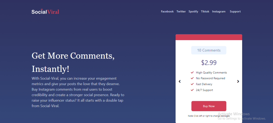 Socialviral - Buy Custom Instagram Comments