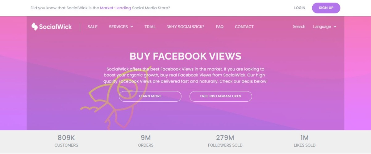 SocialWick - Buy Facebook Live Views 