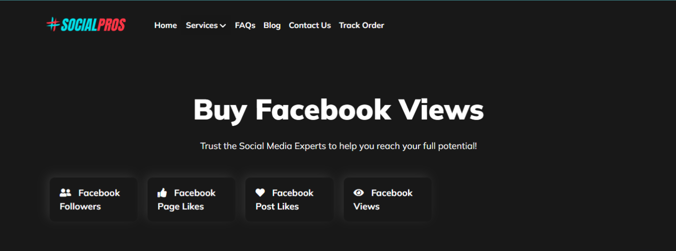 SocialPros.io - Buy Facebook Views