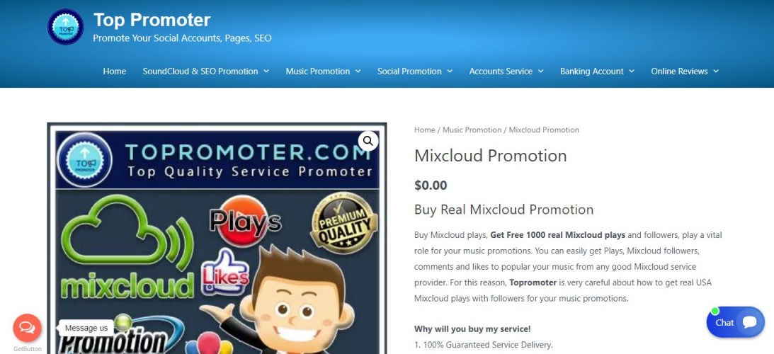 Top Promoter - Mixcloud Promotion Services