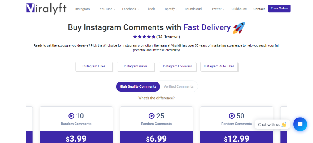Viralyft - Buy Custom Instagram Comments