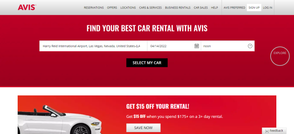 Avis Car Rentals - car rental in las Vegas