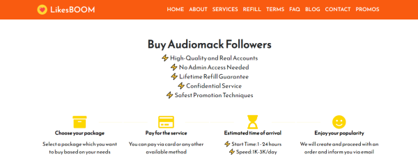 Likes Boom - Buy Audiomack Followers