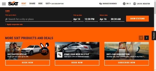 SIXT - car rental in las Vegas