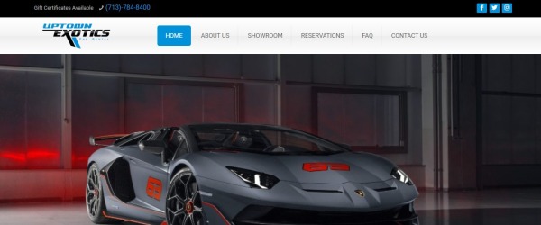 Uptown Exotics Car Rentals - Luxury car rental texas 