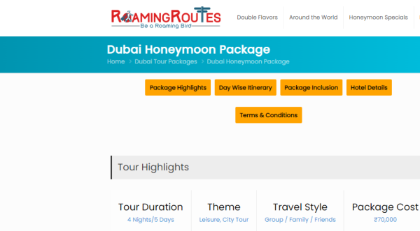 Roaming Routes Honeymoon
