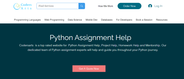 CodersArts - python assignment help