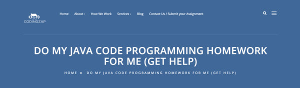 Codingzap - Java Assignment Help
