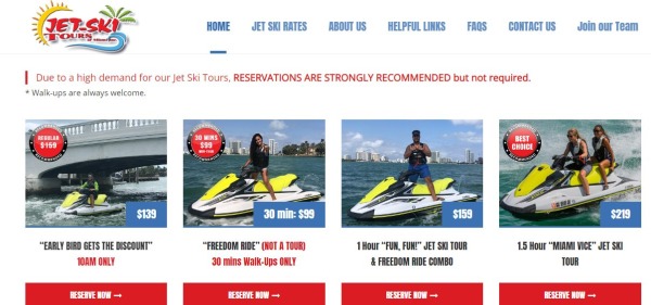 Jet Ski Tours of Miami