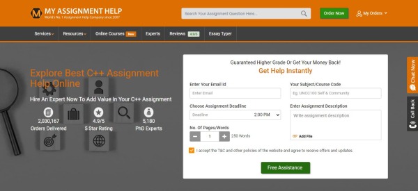 My Assignment Help - c++ homework help