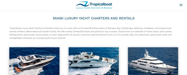 Tropical Boat - yacht rental Miami